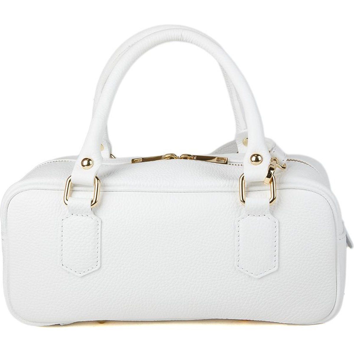 Strukturierte Bowling-Tasche aus Leder