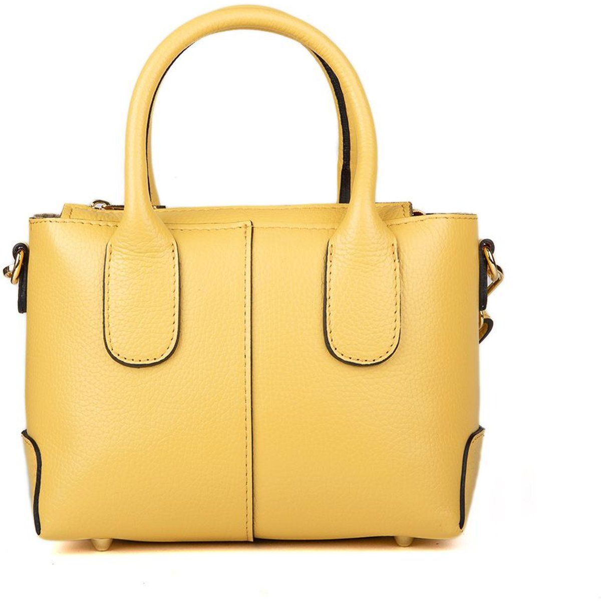 Strukturierte Handtasche aus genarbtem Leder