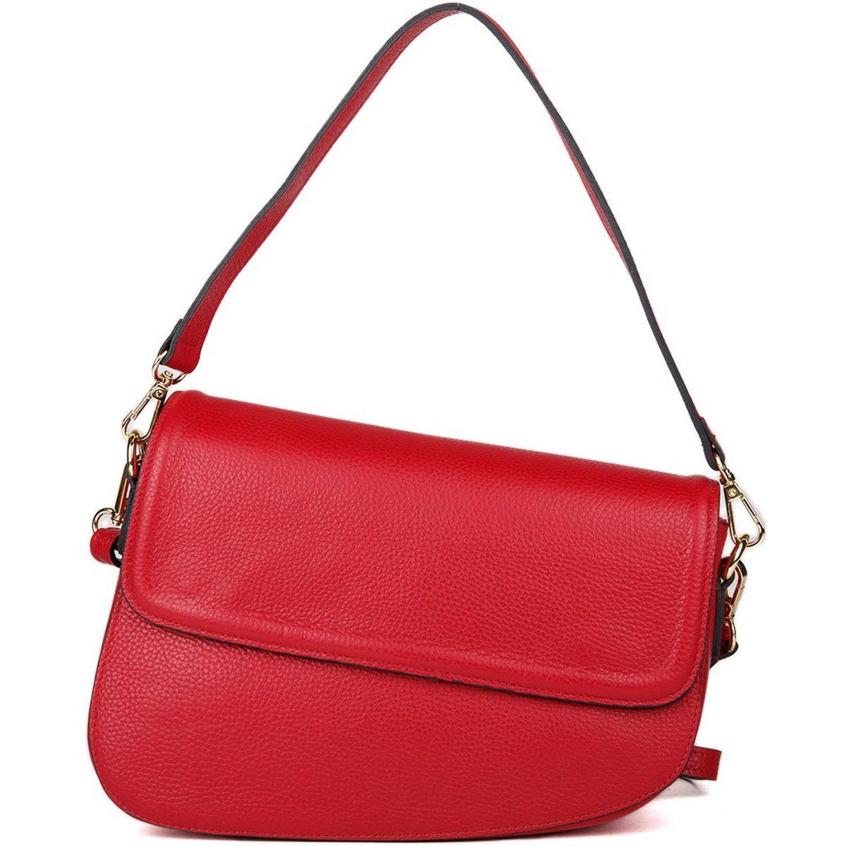 Elegante Satteltasche aus genarbtem Leder