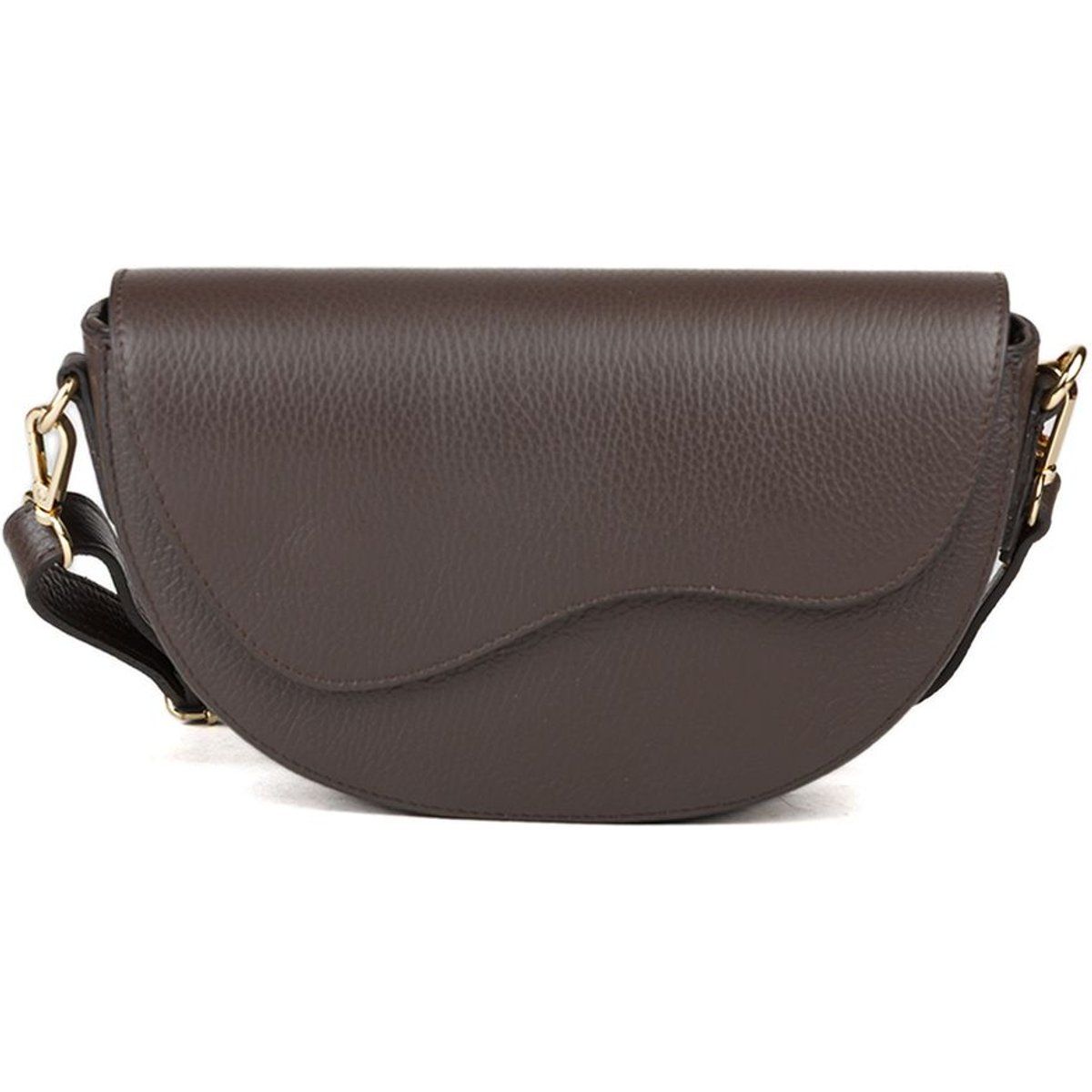 Halbrunde Satteltasche aus Leder