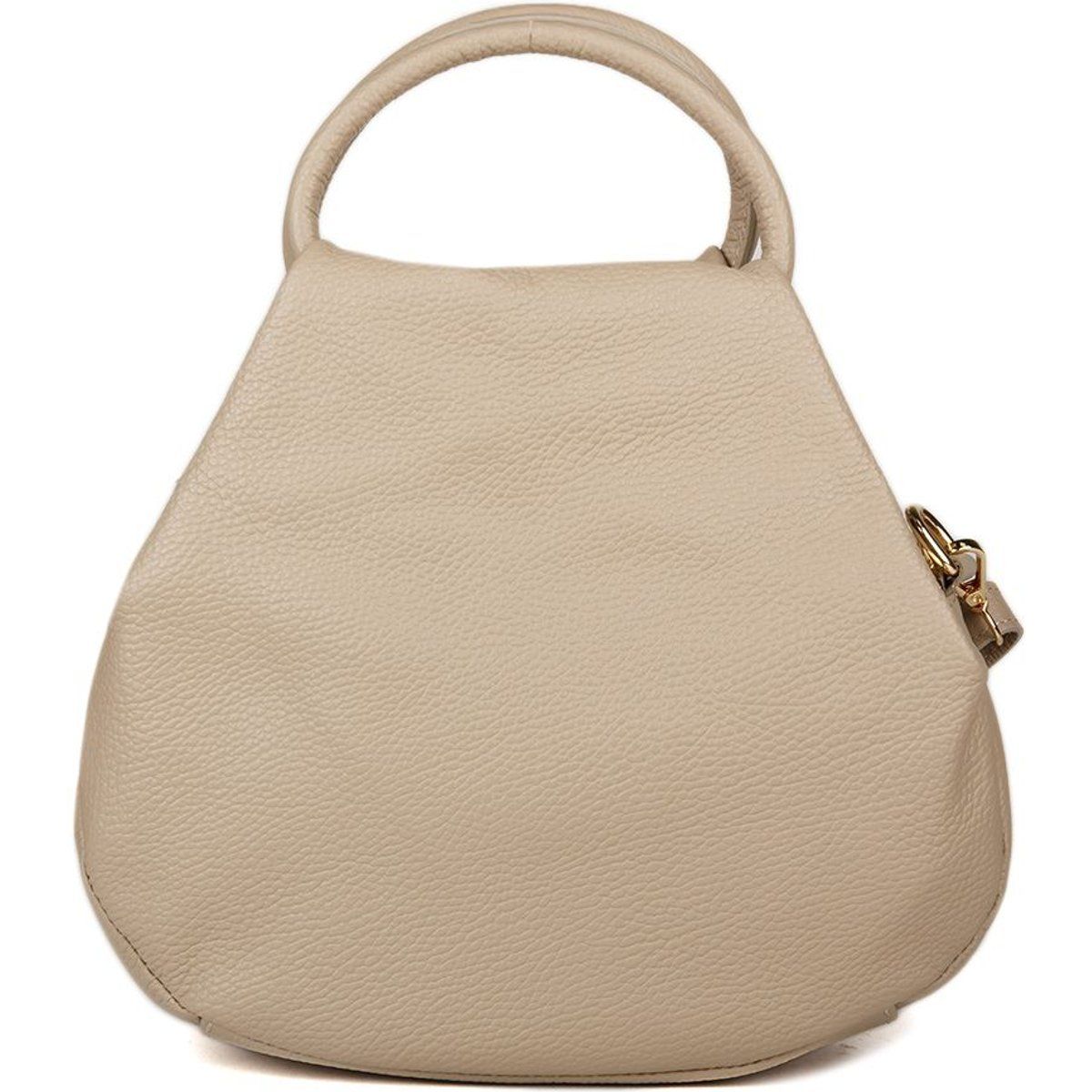 Geometrische Handtasche aus Narbenleder