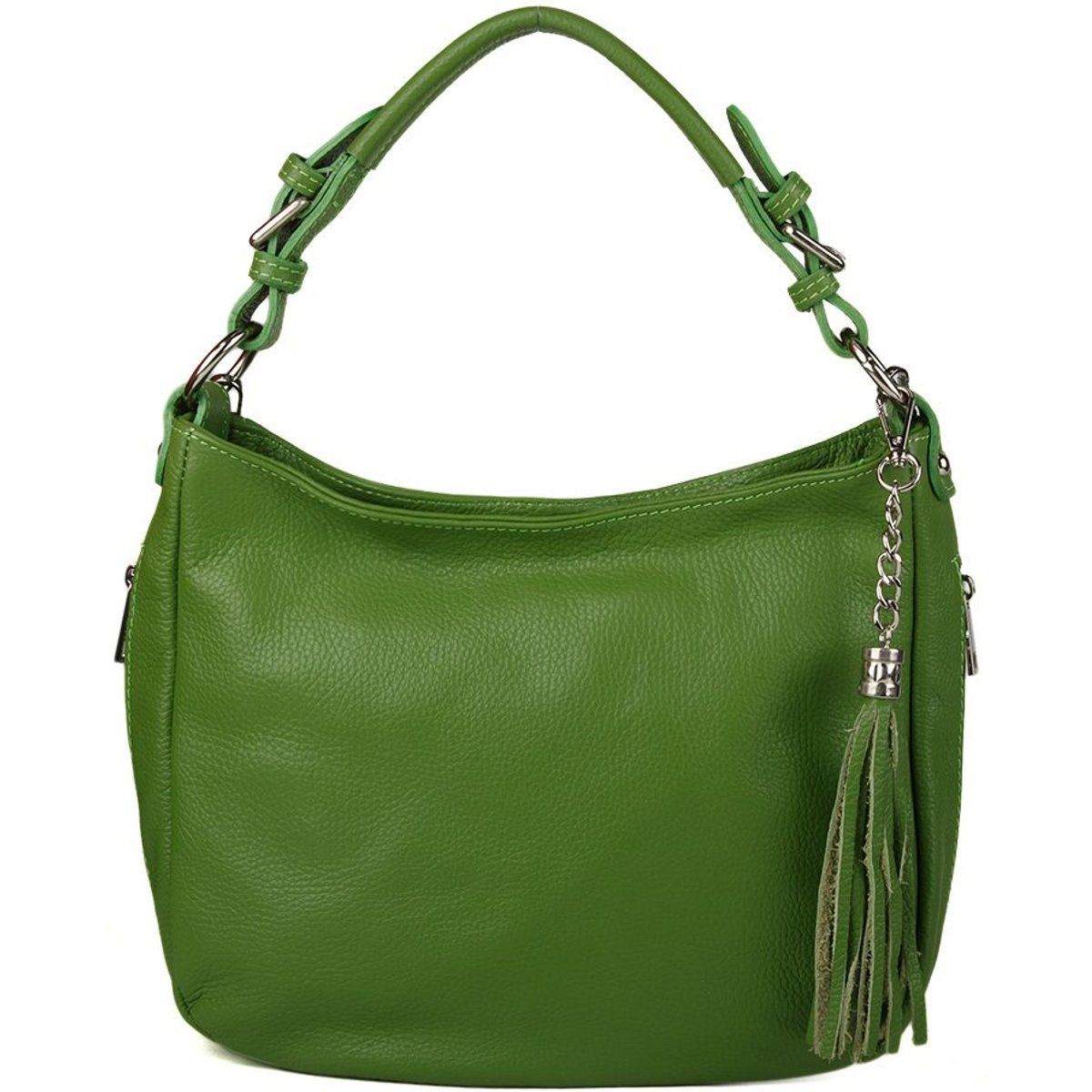 Beuteltasche aus genarbtem Leder
