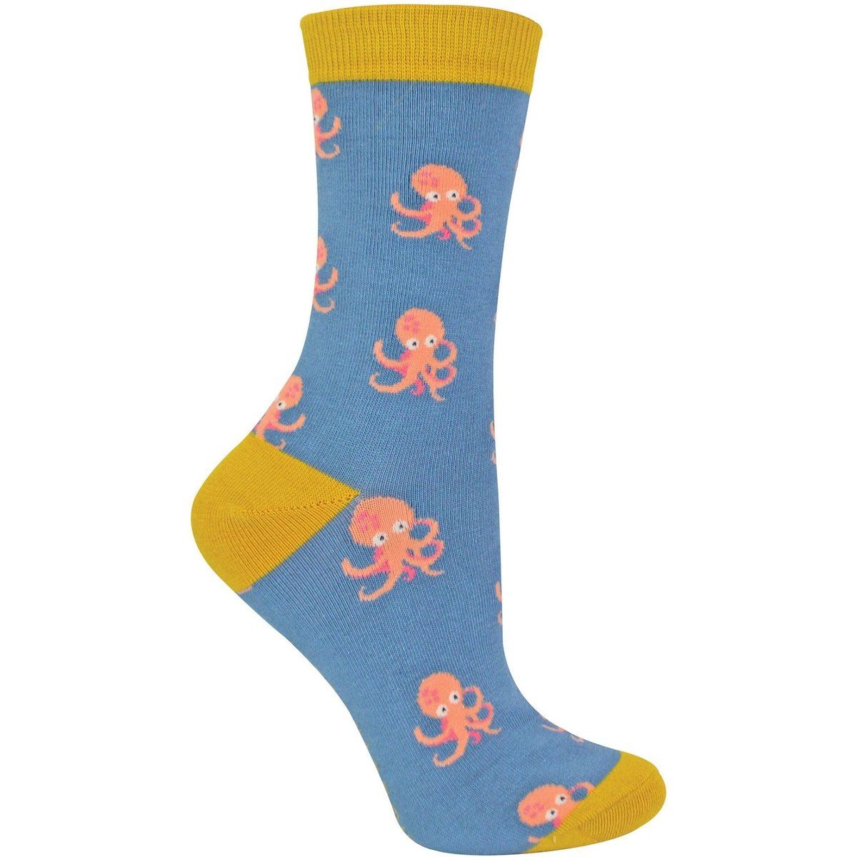 Verspielte Socken mit Kraken-Muster