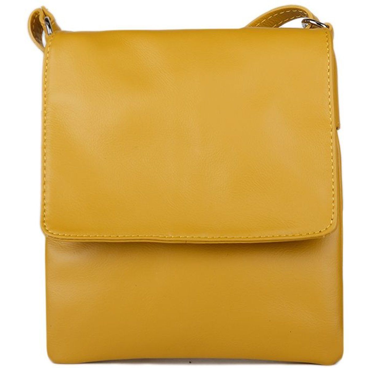 Minimalistische Kalbsleder-Tasche mit Klappe