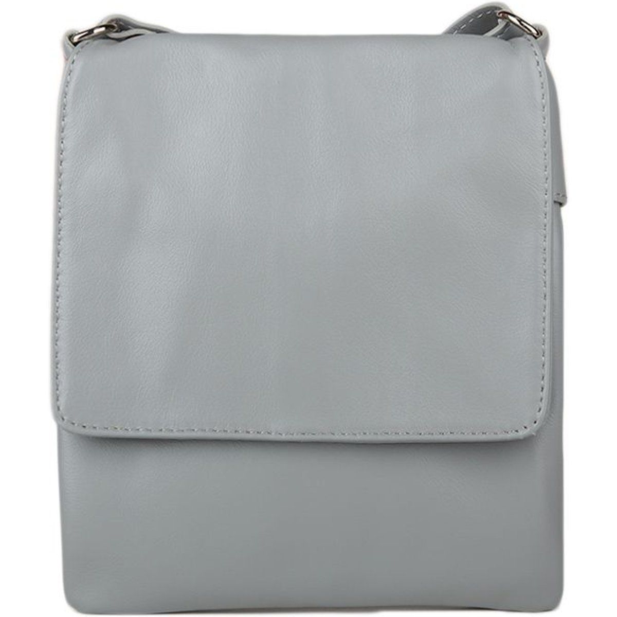 Minimalistische Leder-Umhängetasche mit Klappe
