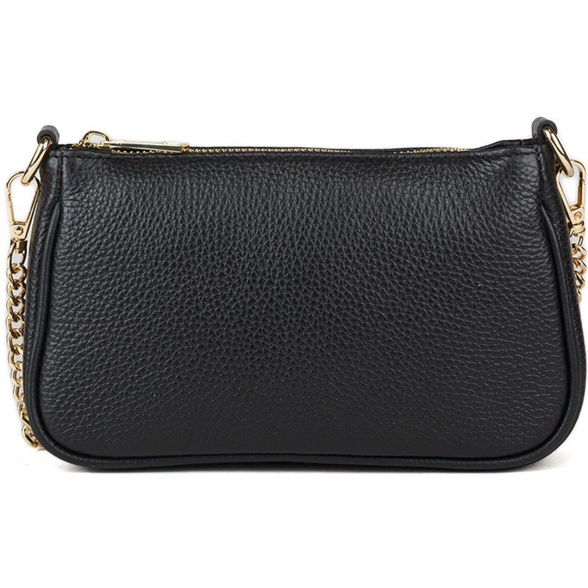 Elegante Schultertasche aus genarbtem Leder