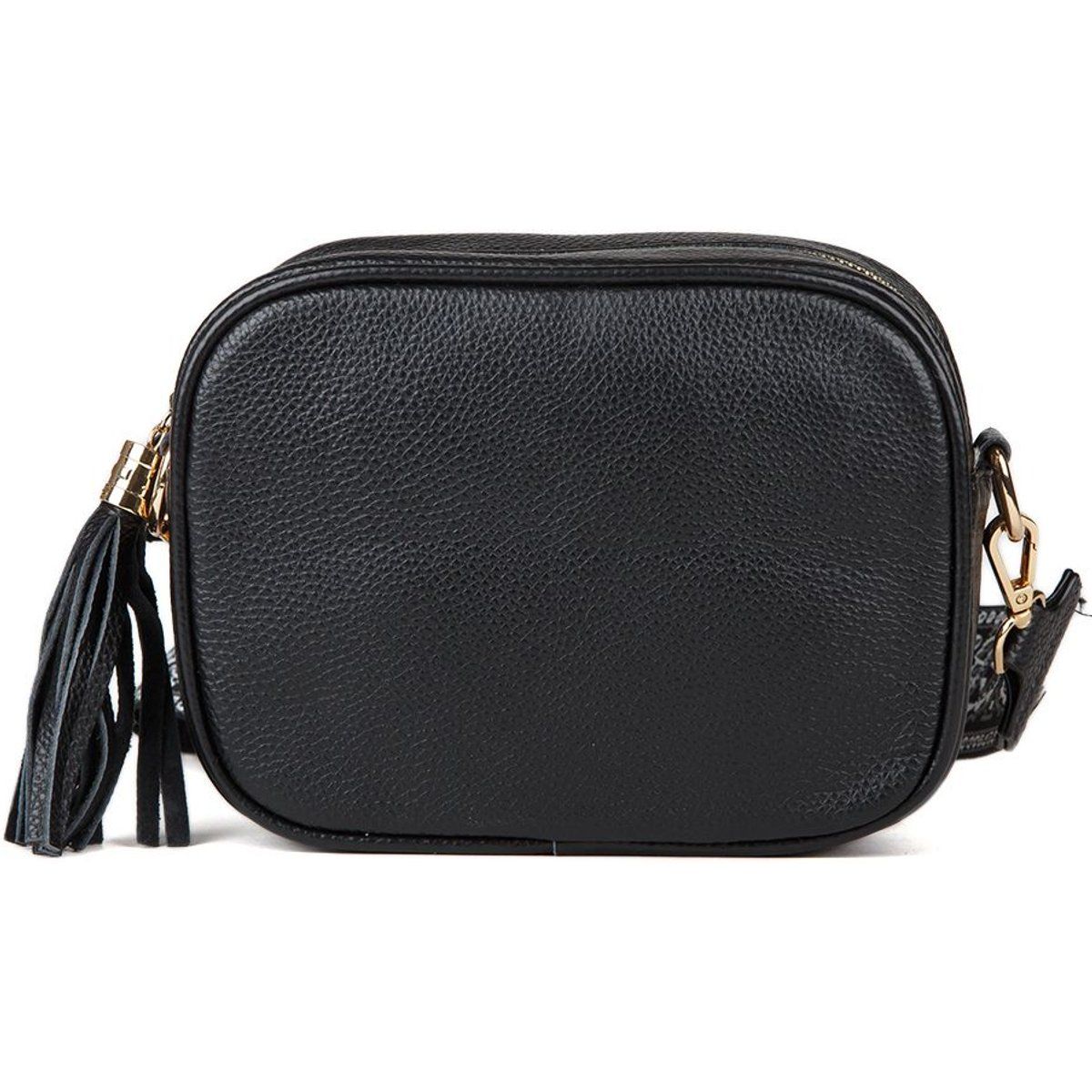 Genarbte Camera Bag mit Quaste