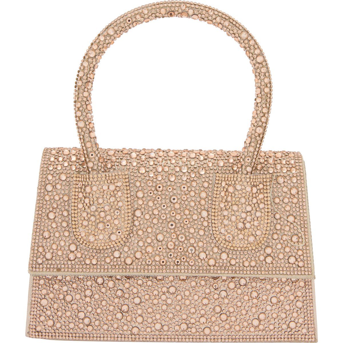 Kristallbesetzte Tasche mit Überschlag