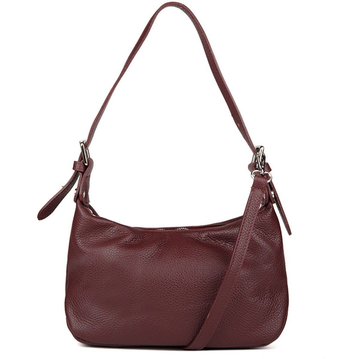 Schultertasche aus strukturiertem Leder