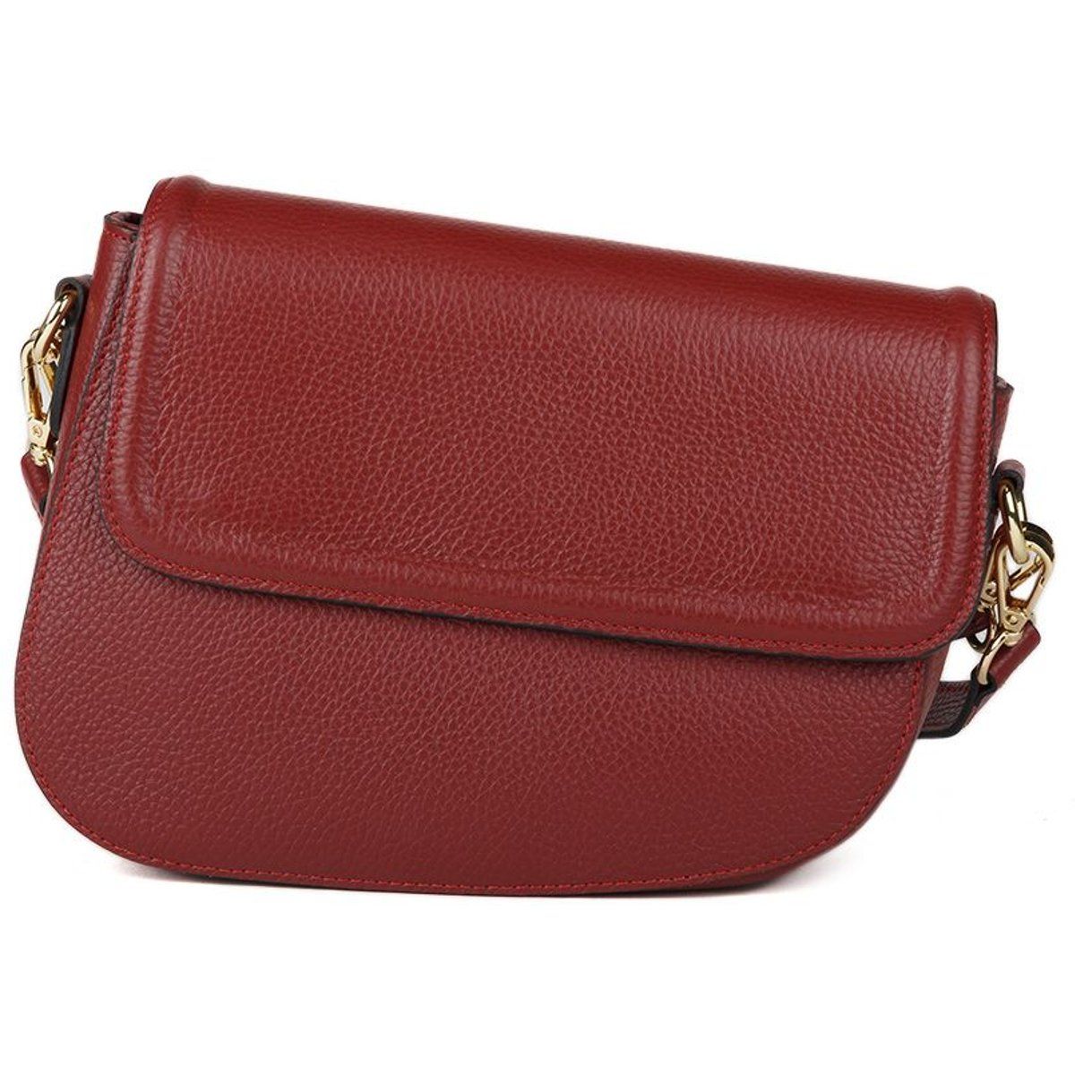 Elegante Satteltasche aus genarbtem Leder