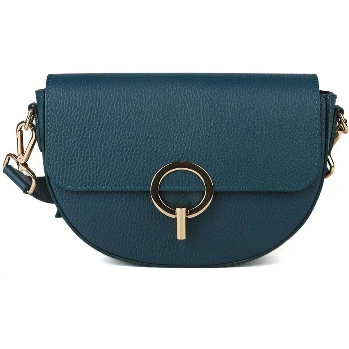 Satteltasche aus genarbtem Leder