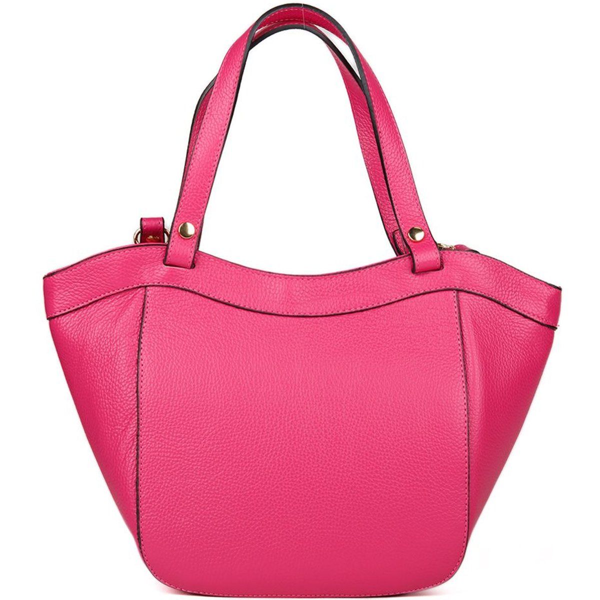 Elegante geschwungene Leder-Henkeltasche