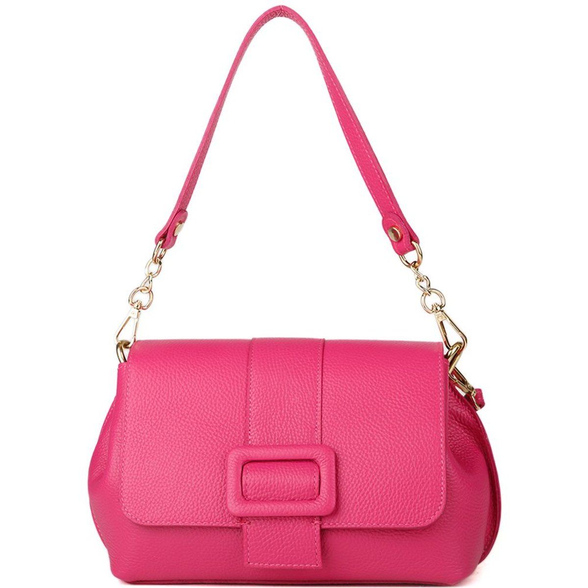 Leder-Schultertasche mit Schnallendetail