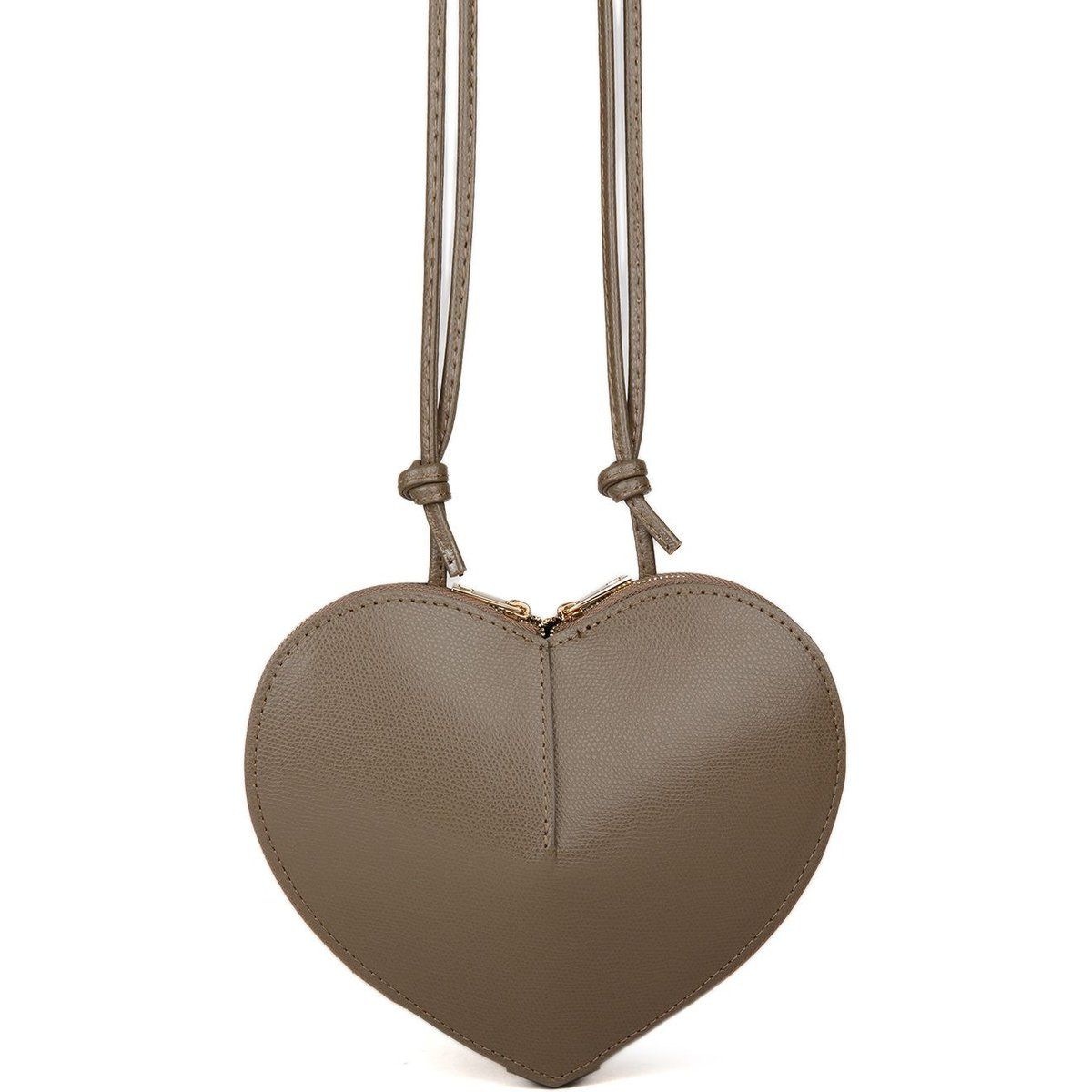 Herzförmige Schultertasche aus Leder