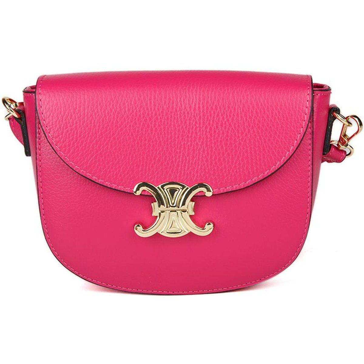 Elegante Satteltasche aus genarbtem Leder
