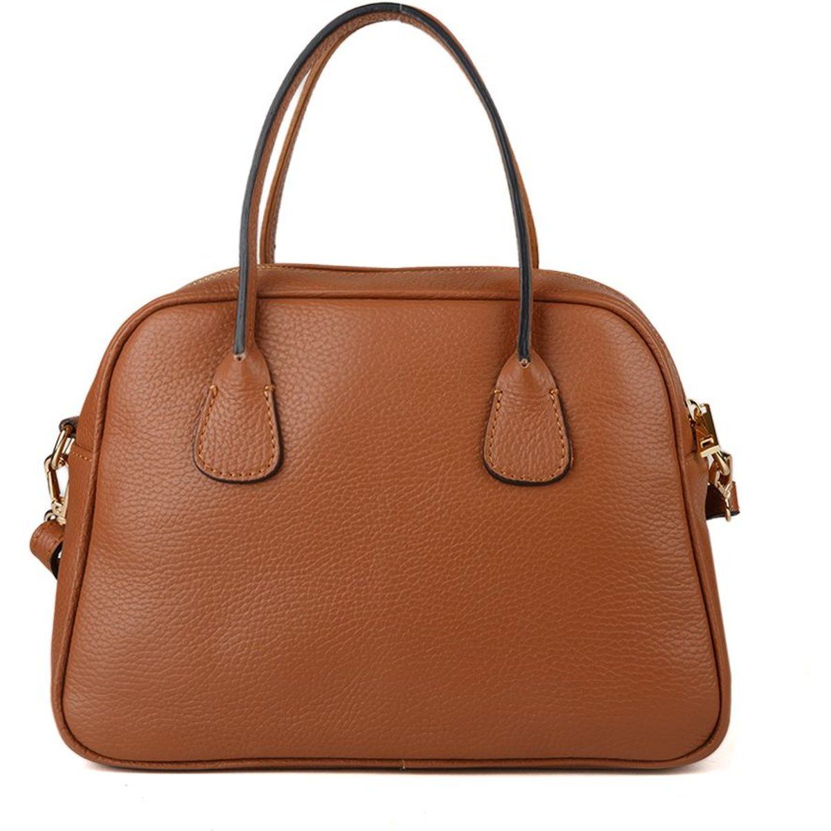 Strukturierte Leder-Henkeltasche