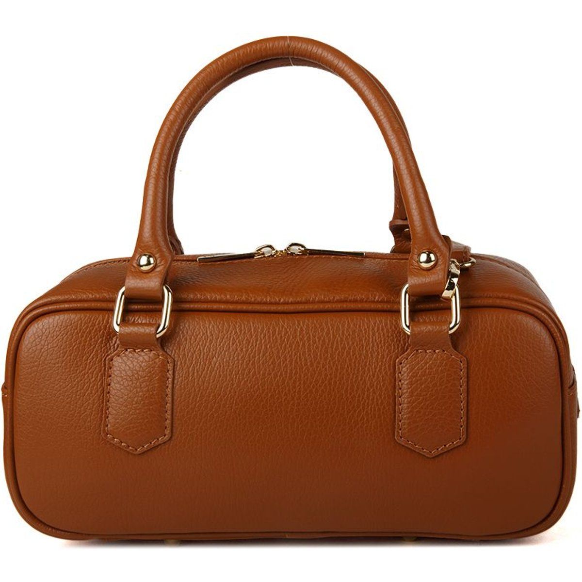 Strukturierte Bowlingtasche aus Leder