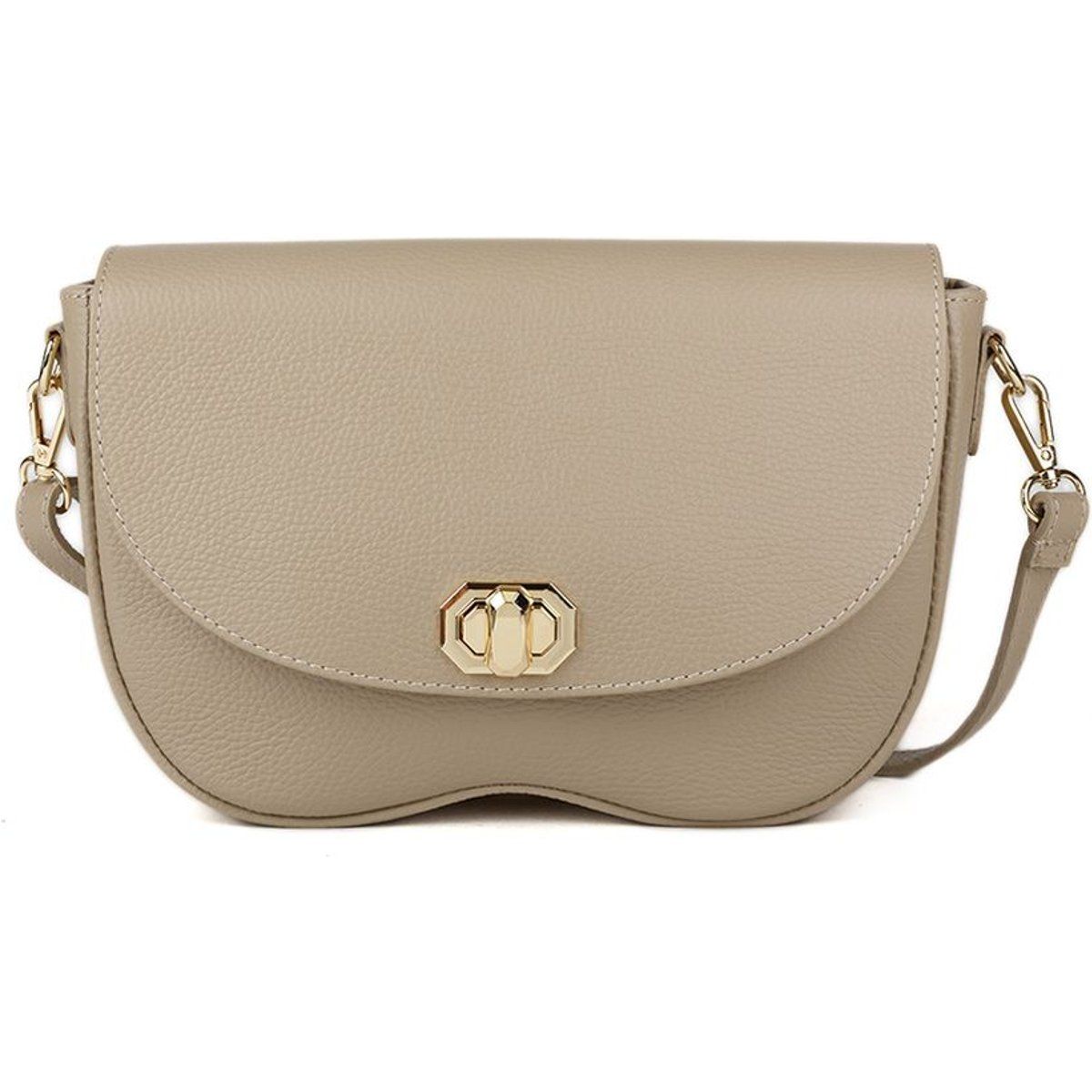 Elegante Satteltasche aus genarbtem Leder