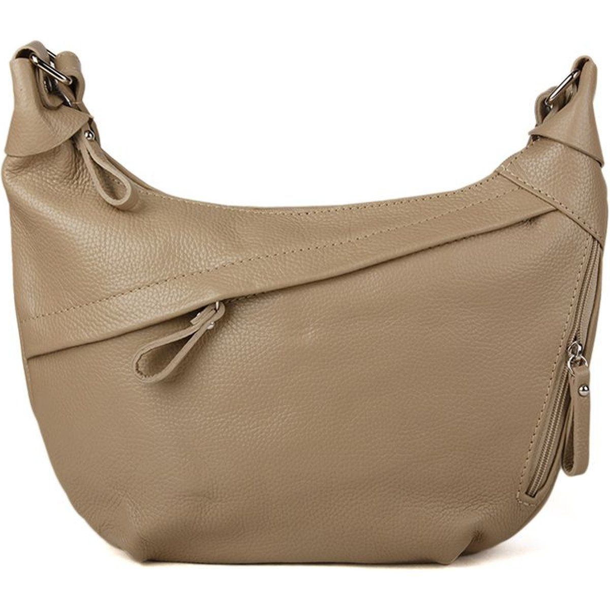 Asymmetrische Leder-Hobo-Schultertasche