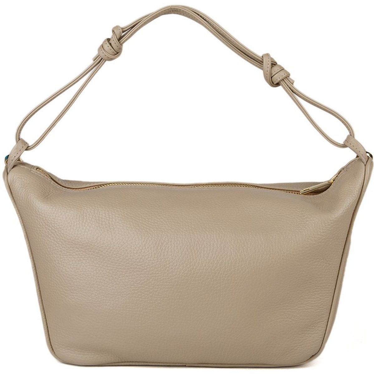 Minimalistische Leder-Schultertasche im Hobo-Stil
