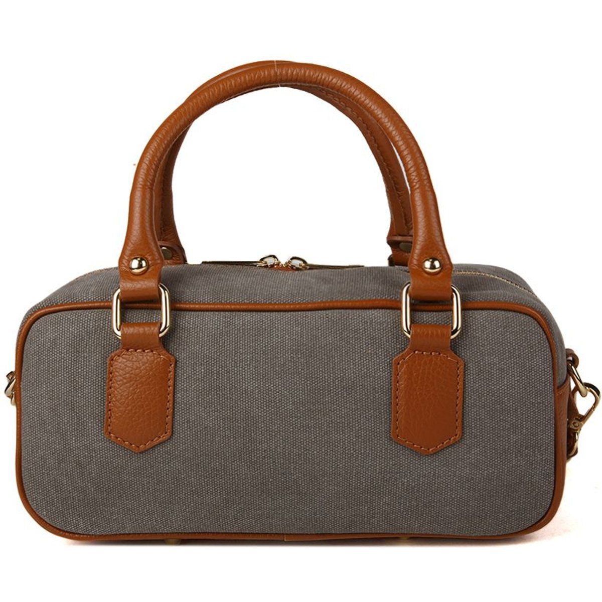 Elegante zweifarbige Satchel-Handtasche
