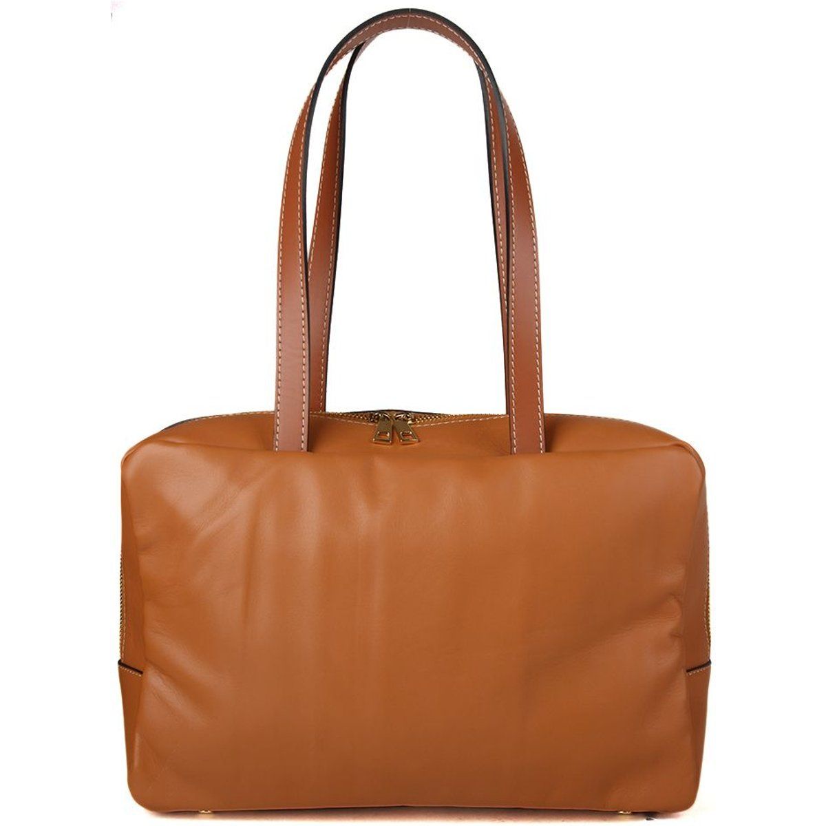 Rechteckige Schultertasche aus Leder