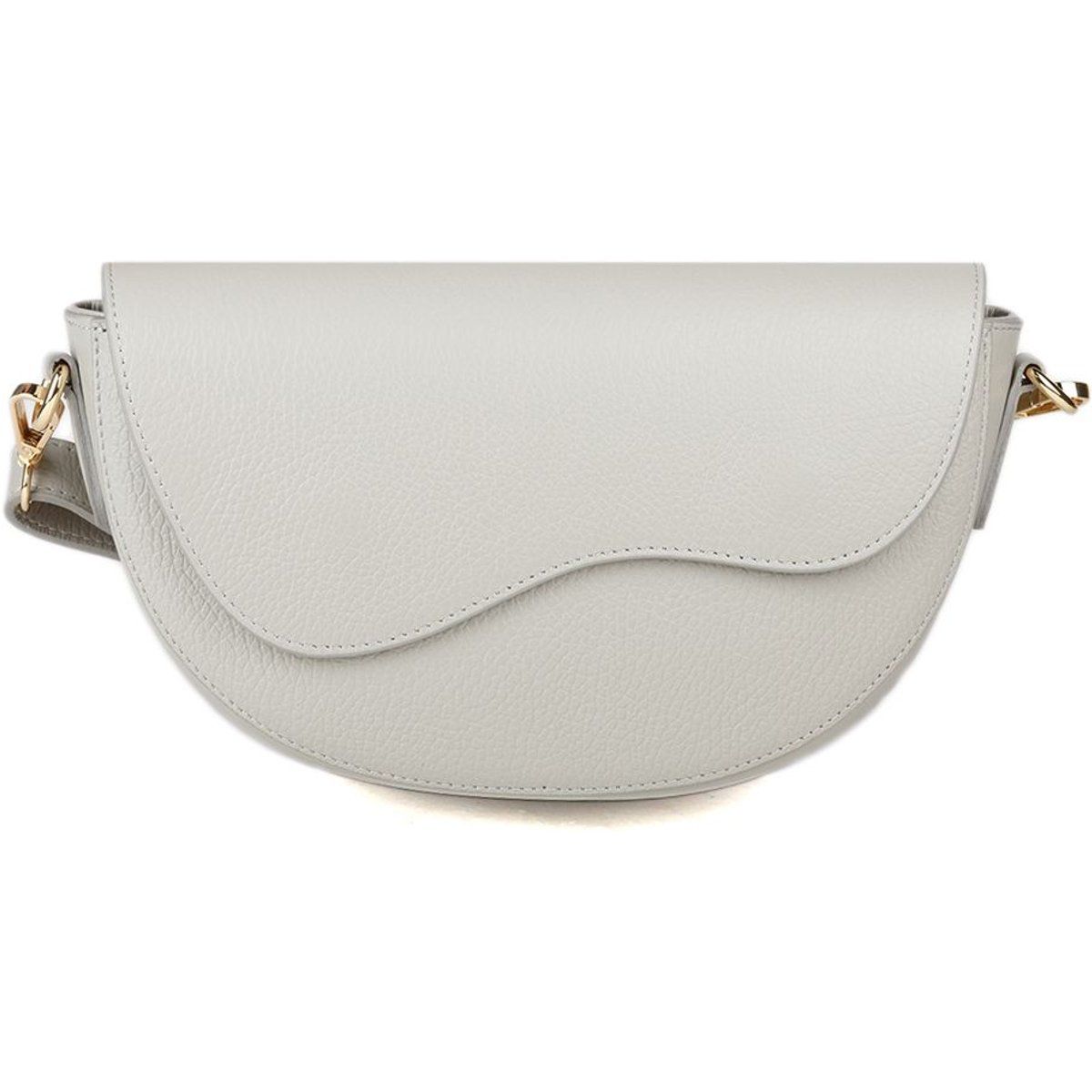 Halbmond-Schultertasche aus Leder