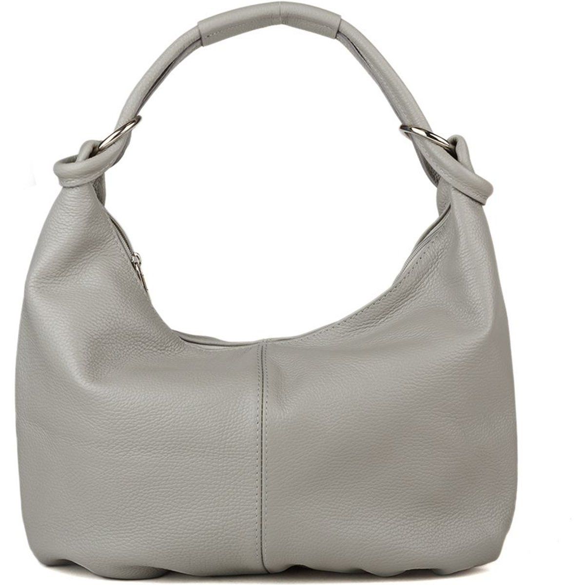 Lässige Hobo-Tasche aus genarbtem Leder