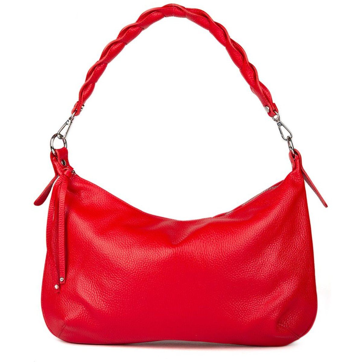 Strukturierte Hobo-Handtasche aus Leder