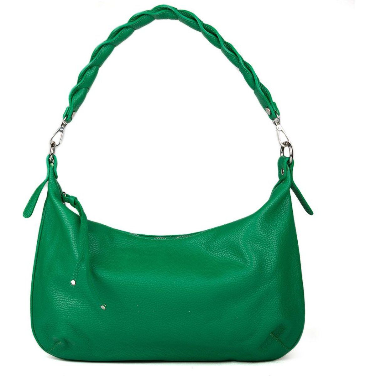 Genoppte Leder-Hobo-Schultertasche