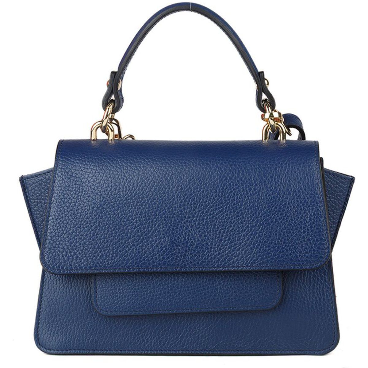 Elegante strukturierte Lederhandtasche