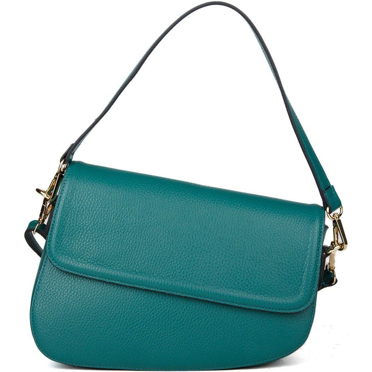 Asymmetrische Schultertasche aus Leder