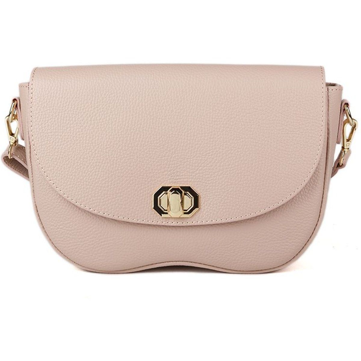 Elegante Satteltasche aus genarbtem Leder