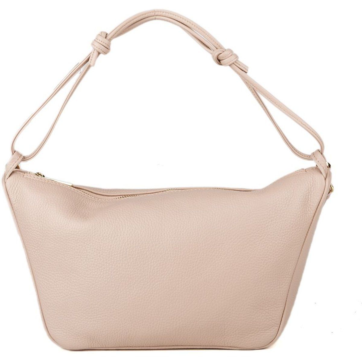 Minimalistische Schultertasche aus genarbtem Leder