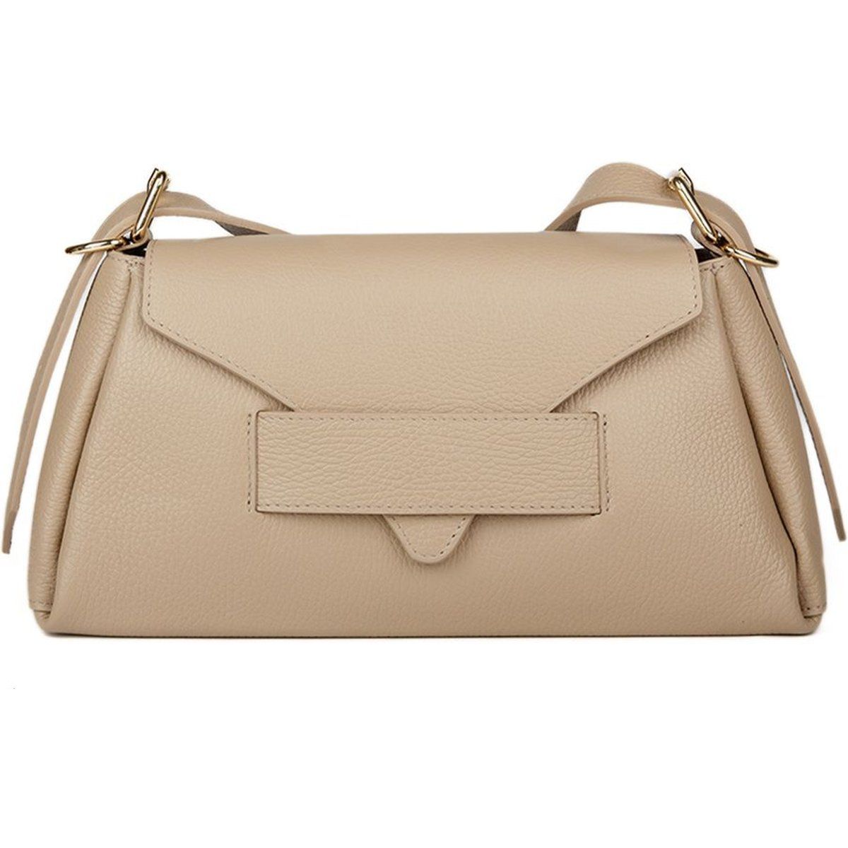 Strukturierte minimalistische Boxcalf-Baguette