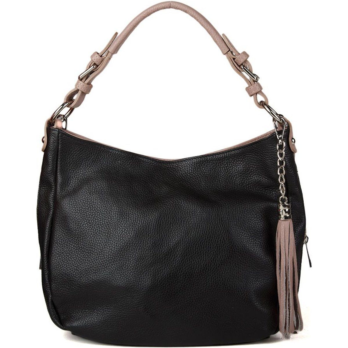 Elegante Hobo-Tasche aus genarbtem Leder