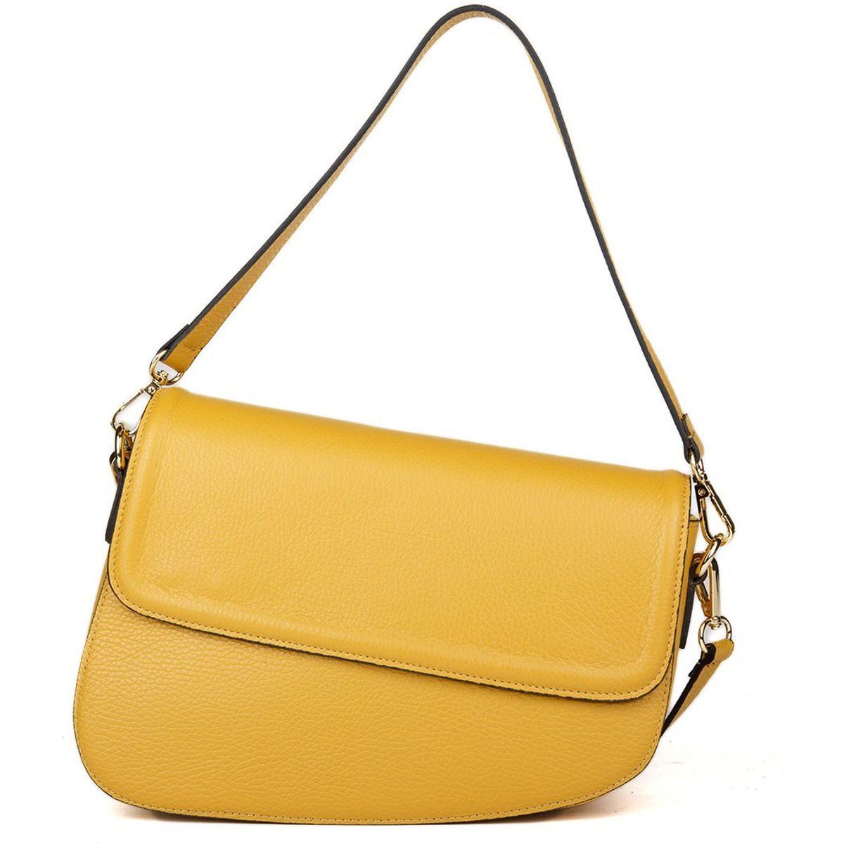 Asymmetrische Leder-Schultertasche