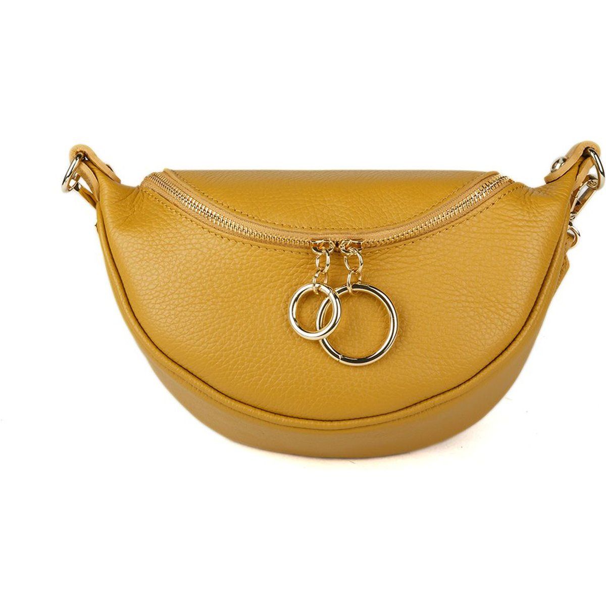 Gürteltasche aus genarbtem Leder