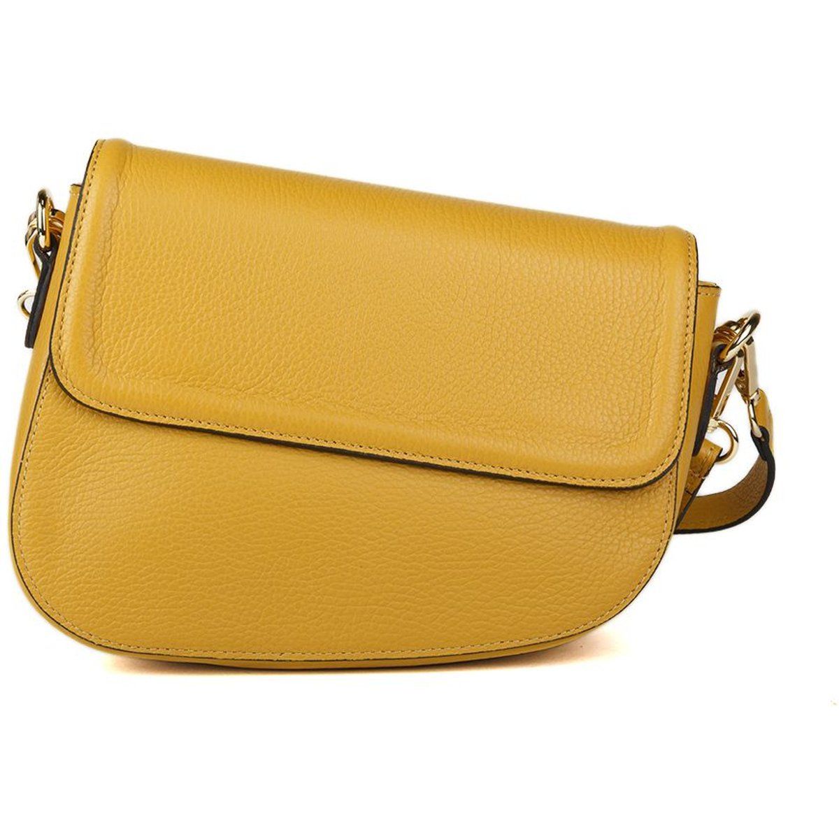 Asymmetrische Satteltasche aus genarbtem Leder