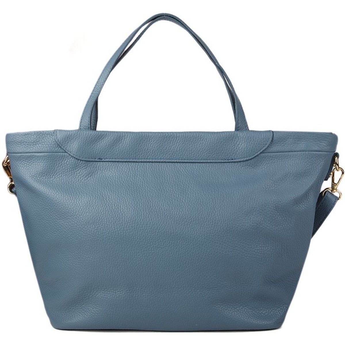 Genarbter Leder-Shopper mit Schultergurt