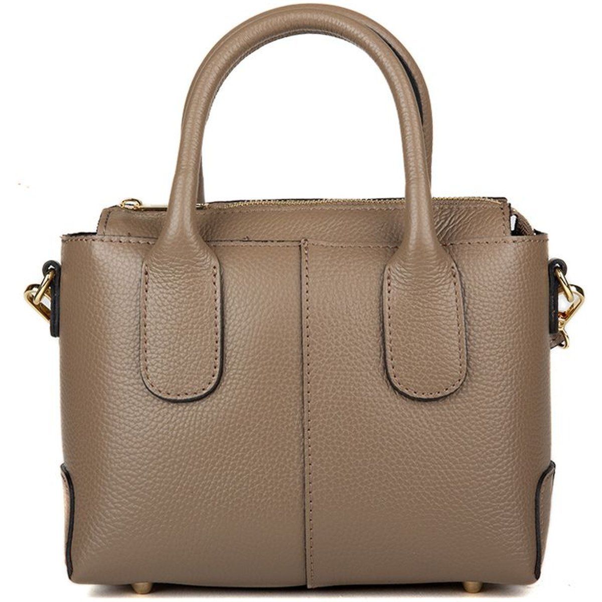 Strukturierte Satchel aus genarbtem Leder