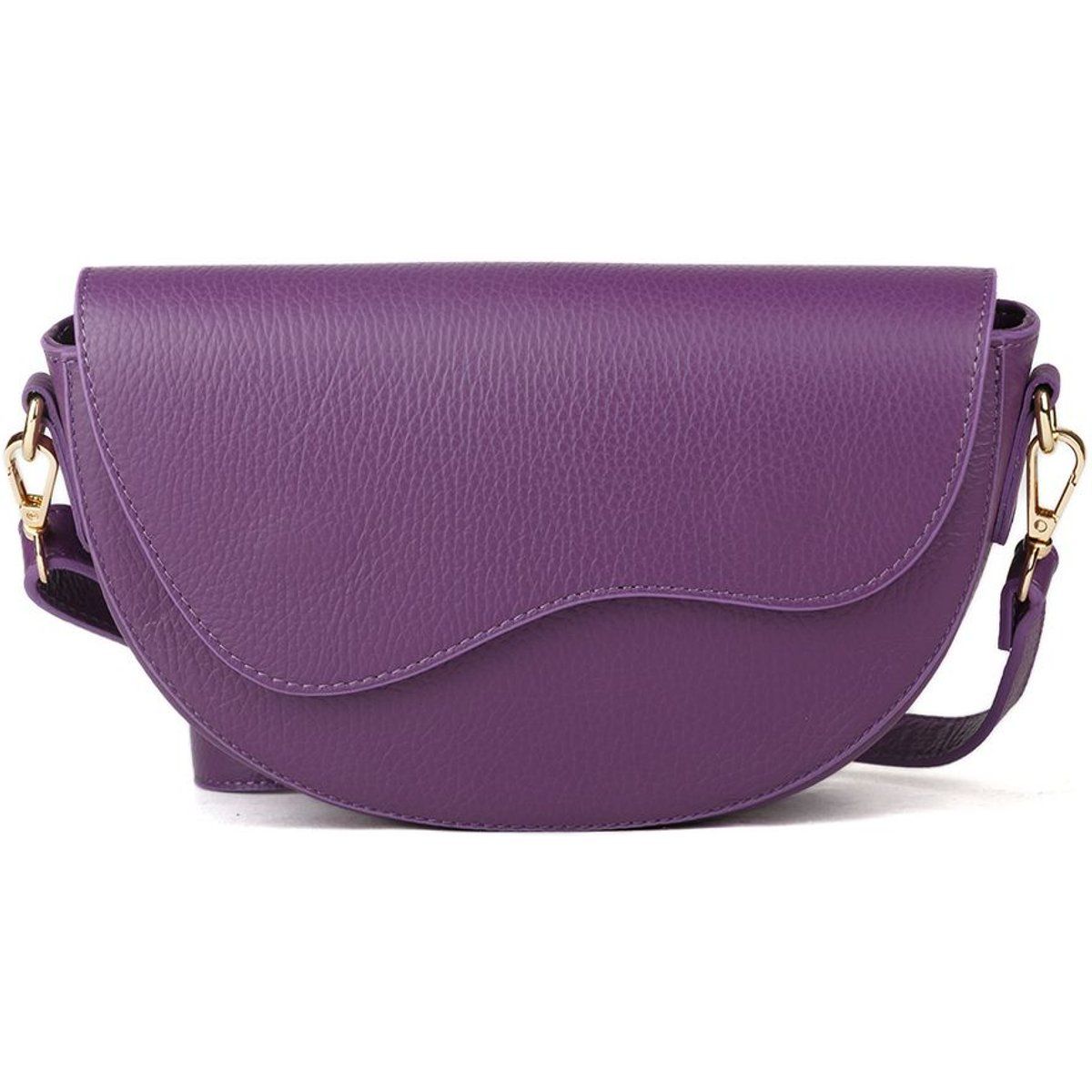 Elegante lederne Satteltasche zum Umhängen
