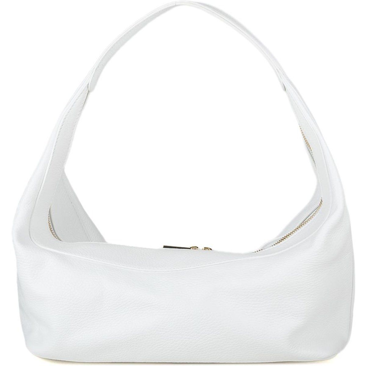 Minimalistische Hobo-Tasche aus genarbtem Leder