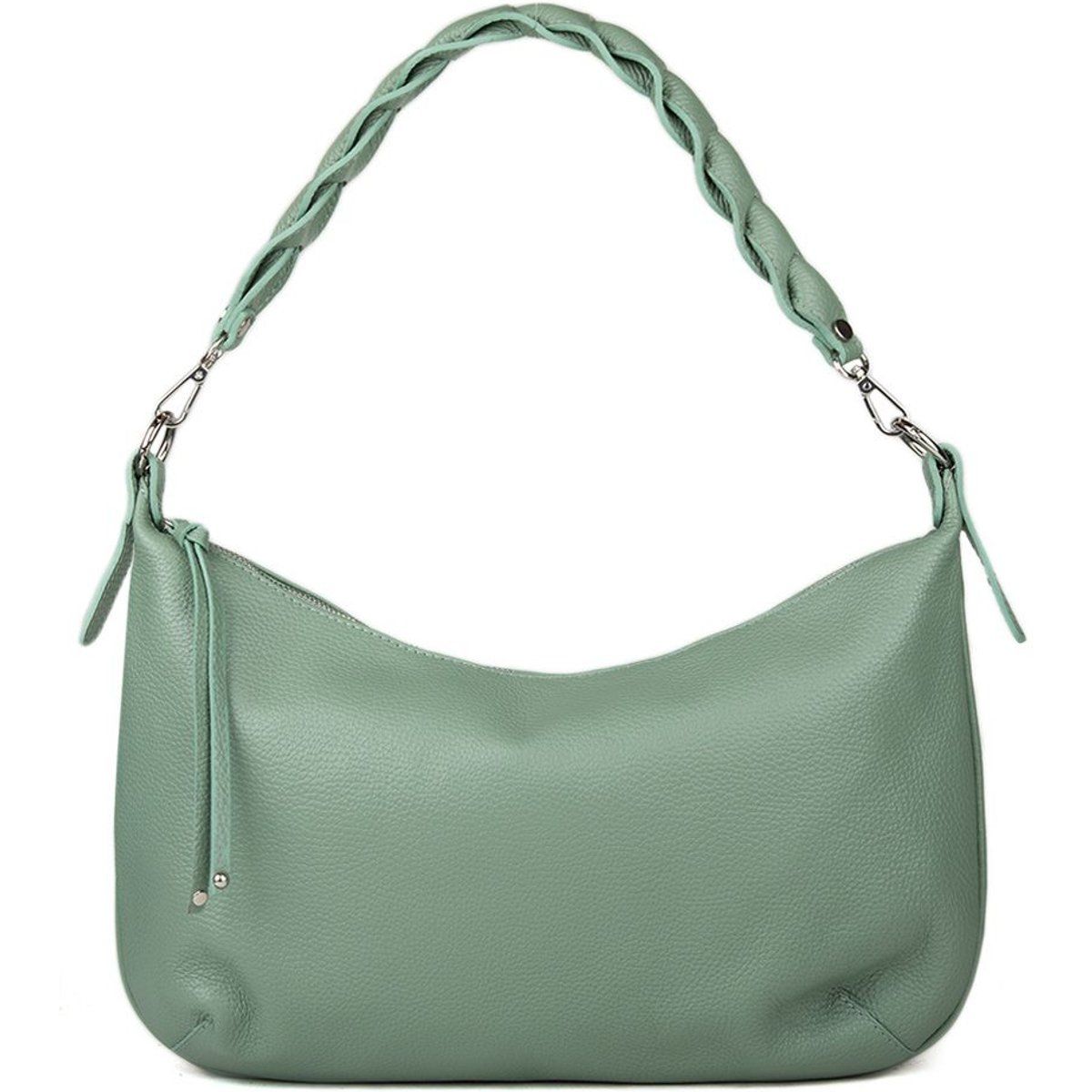 Hobo-Tasche aus genarbtem Leder
