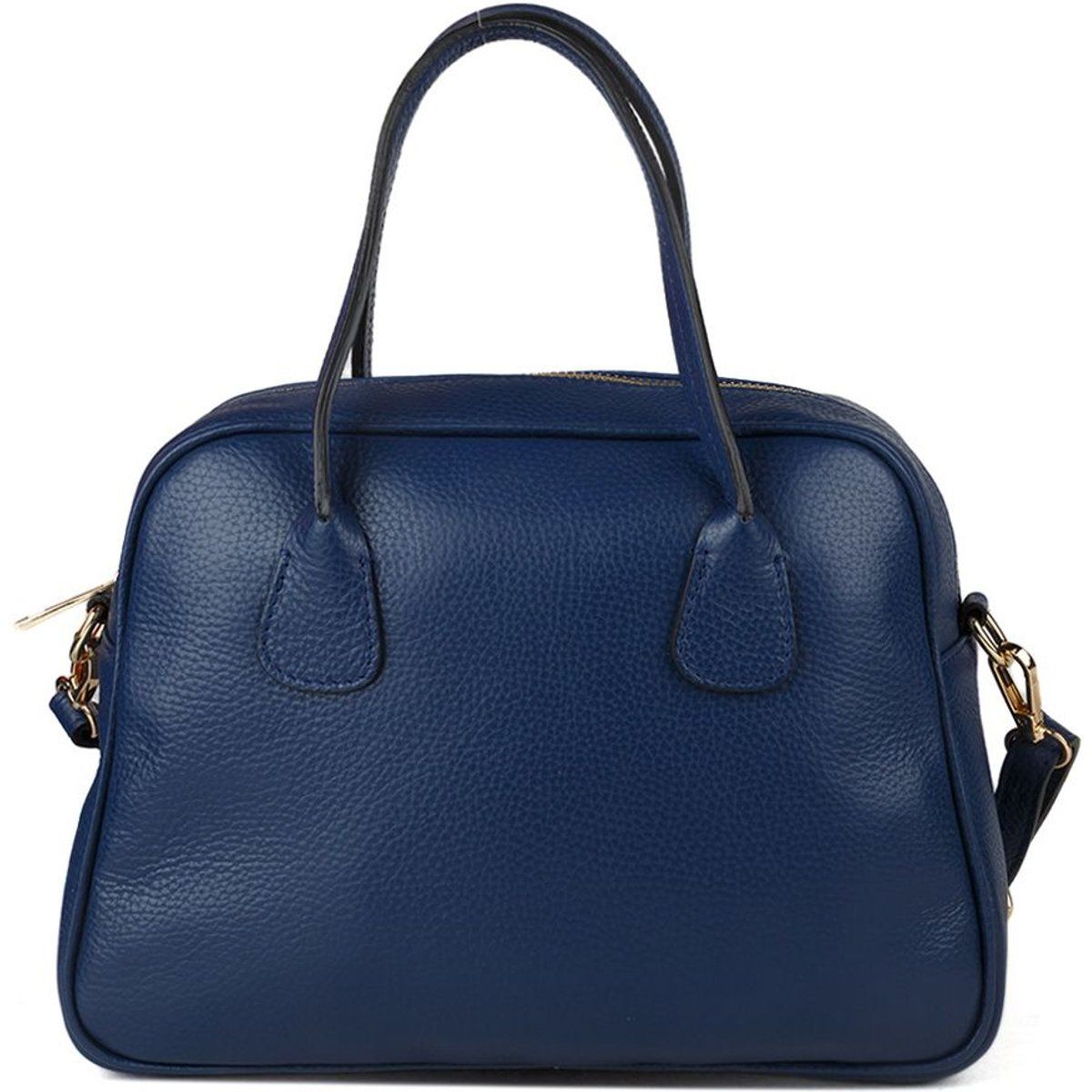 Strukturierte Handtasche aus genarbtem Leder