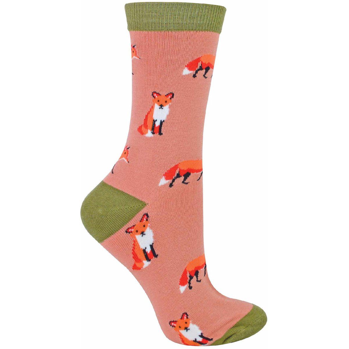 Verspielte Bambussocken mit Fuchs-Muster