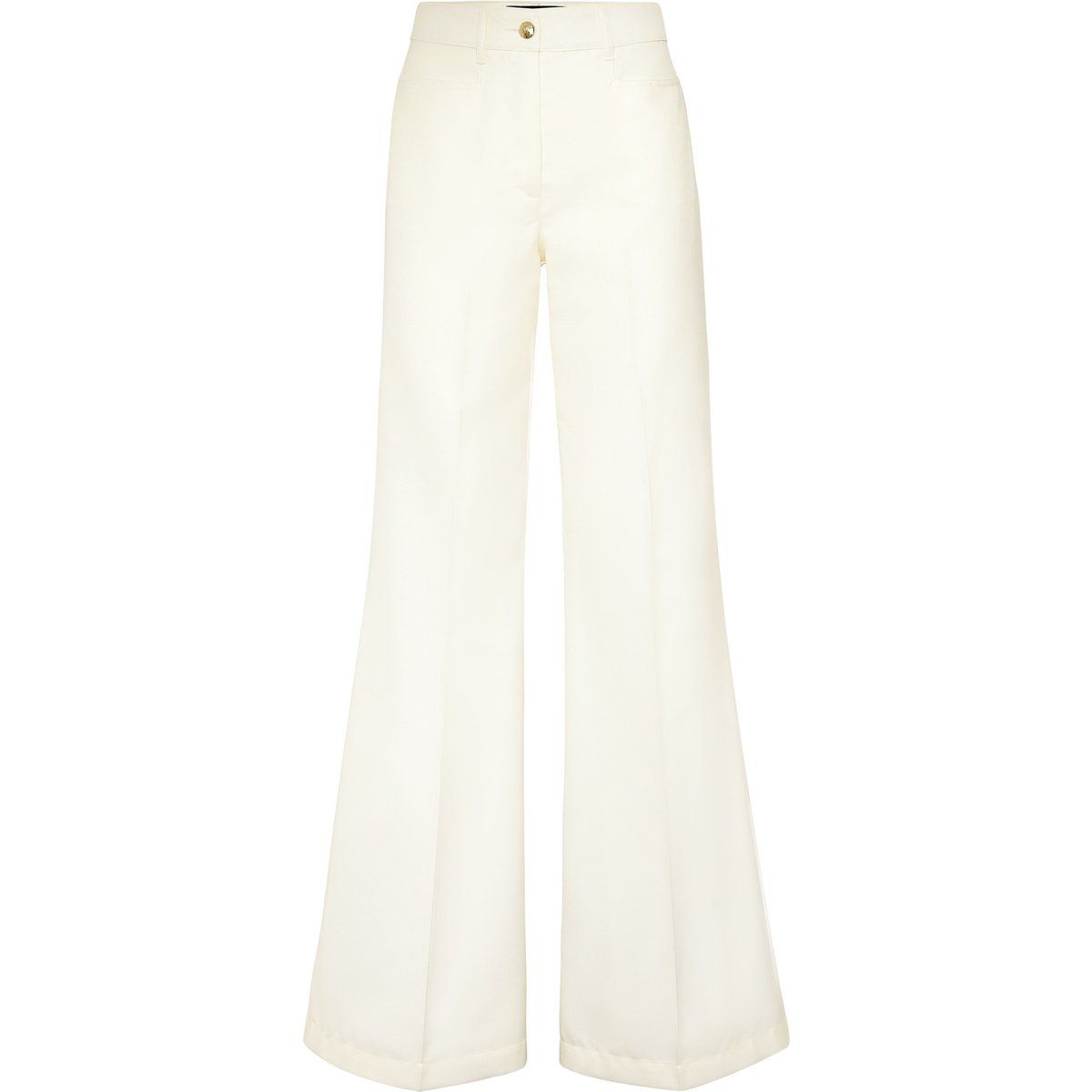 Palazzo-Hose aus Wollmischung mit niedriger Taille