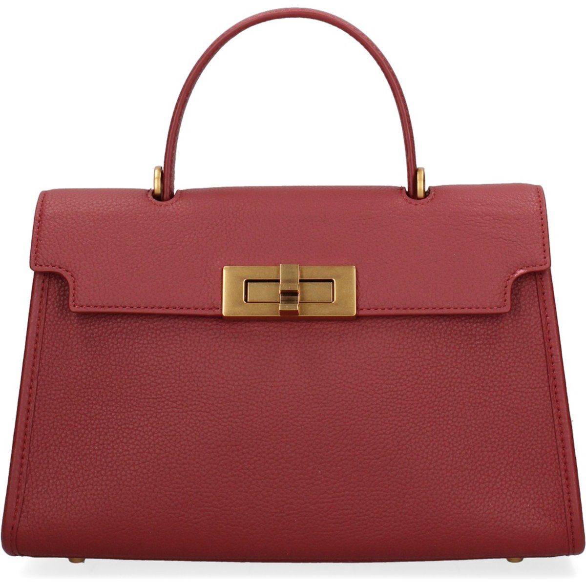 Elegante Henkeltasche aus genarbtem Leder