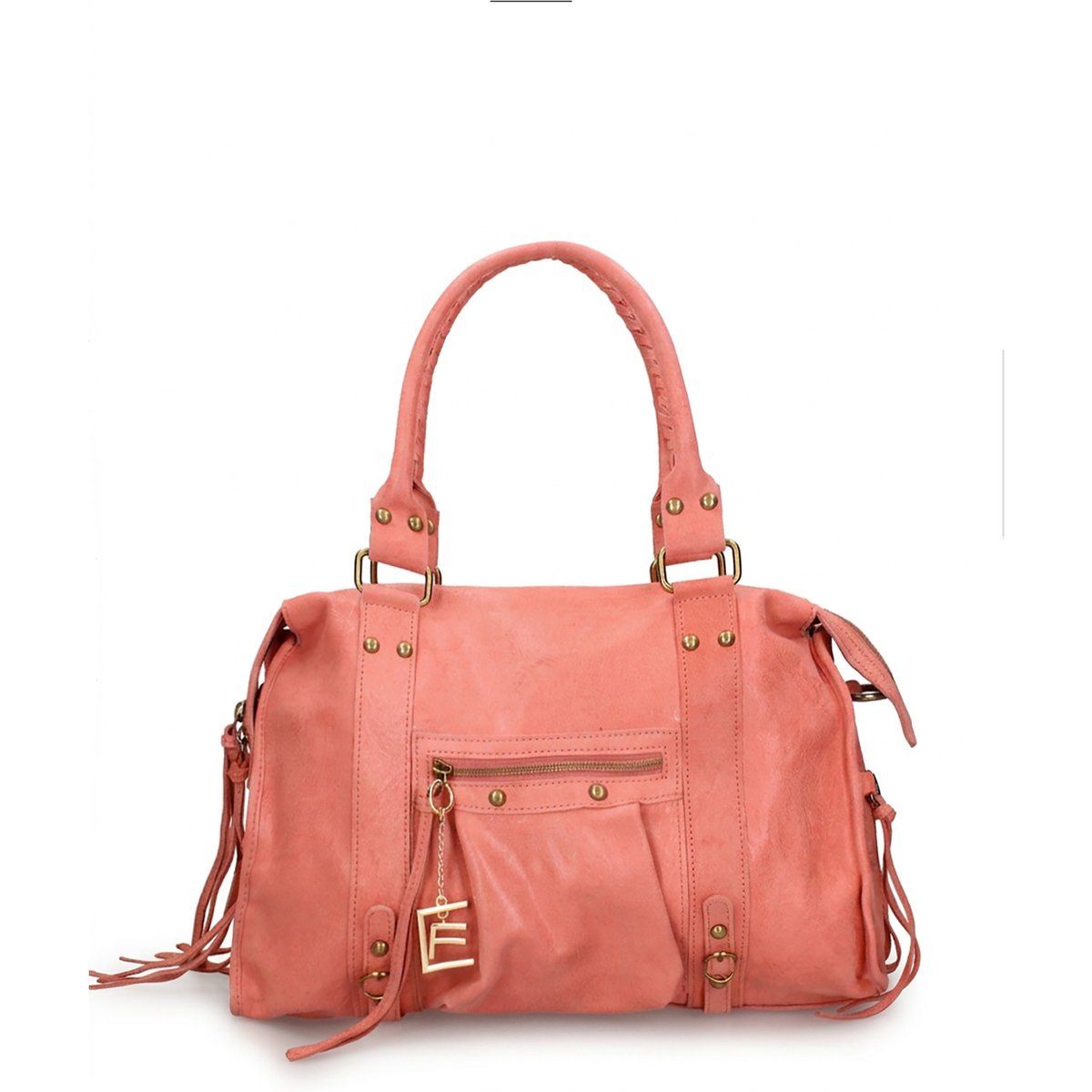 Schicke Schultertasche aus gewaschenem Leder