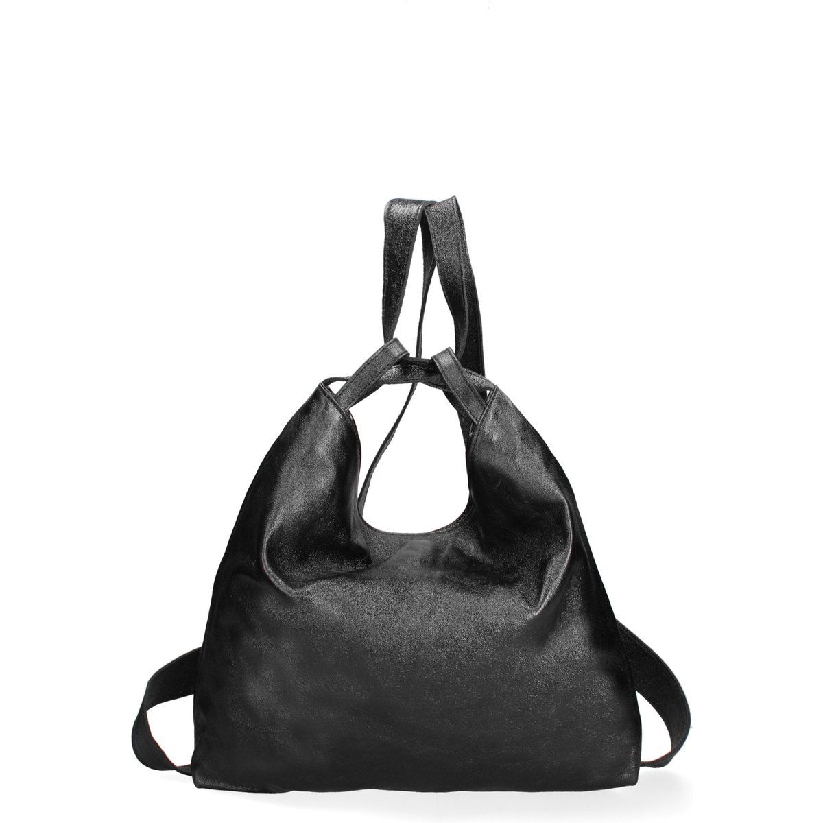 Wandelbare Leder-Hobo-Rucksacktasche